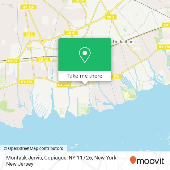 Montauk Jervis, Copiague, NY 11726 map