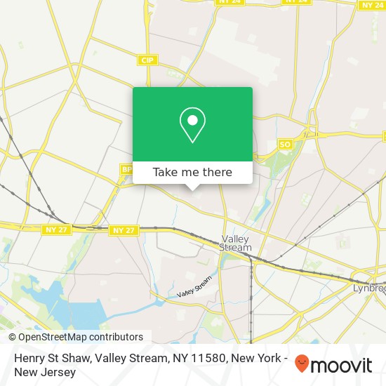 Henry St Shaw, Valley Stream, NY 11580 map