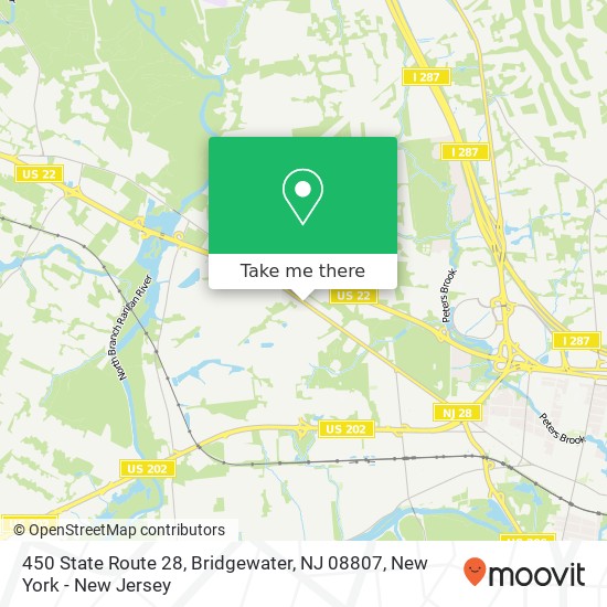 Mapa de 450 State Route 28, Bridgewater, NJ 08807