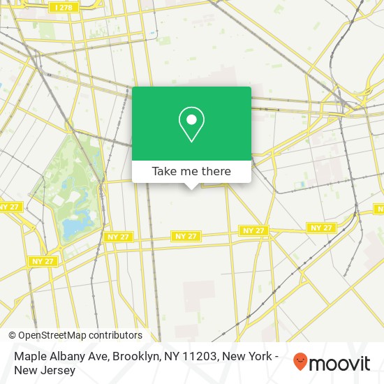 Mapa de Maple Albany Ave, Brooklyn, NY 11203