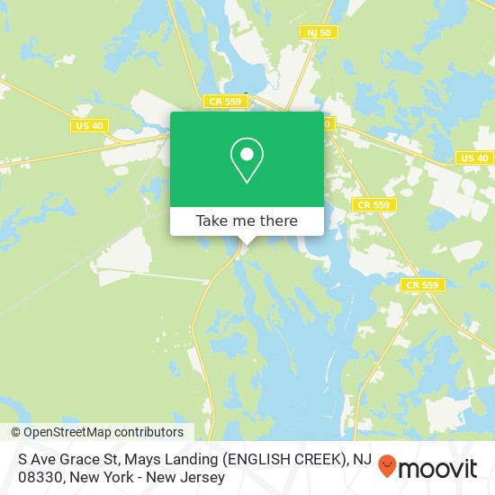 Mapa de S Ave Grace St, Mays Landing (ENGLISH CREEK), NJ 08330