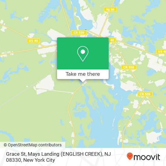 Mapa de Grace St, Mays Landing (ENGLISH CREEK), NJ 08330