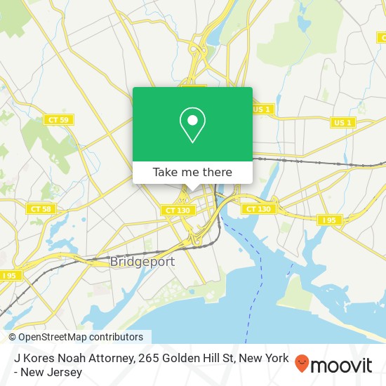 Mapa de J Kores Noah Attorney, 265 Golden Hill St