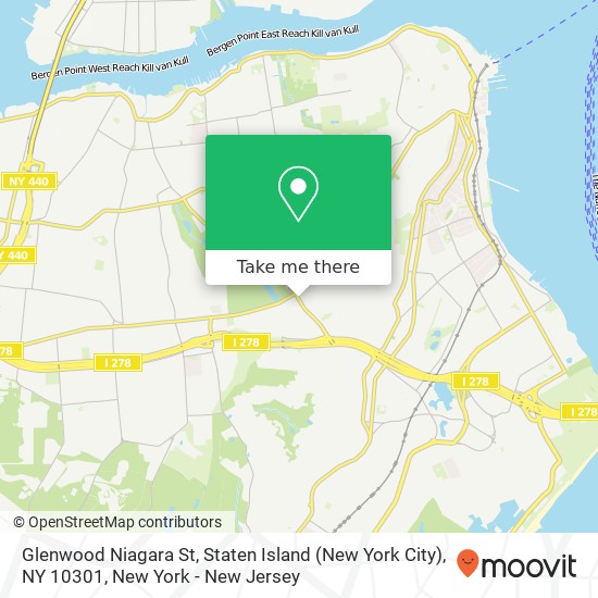 Mapa de Glenwood Niagara St, Staten Island (New York City), NY 10301