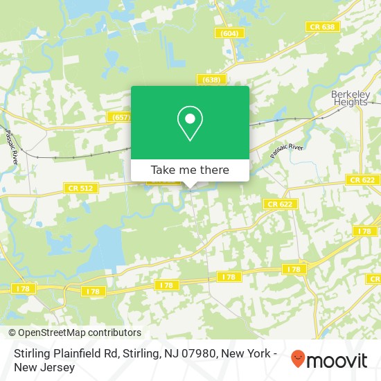 Mapa de Stirling Plainfield Rd, Stirling, NJ 07980