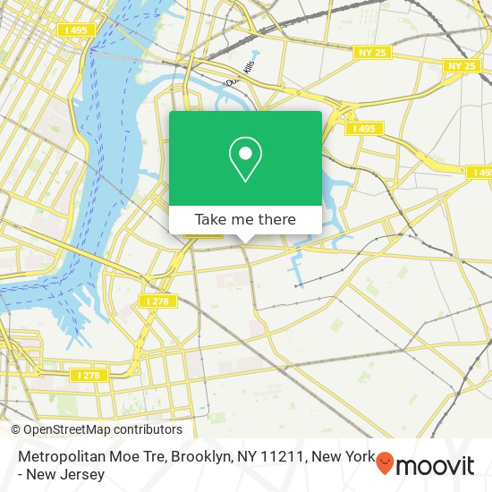 Mapa de Metropolitan Moe Tre, Brooklyn, NY 11211