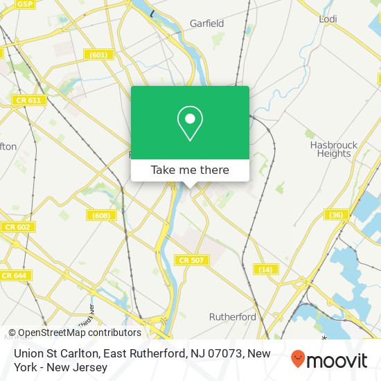 Union St Carlton, East Rutherford, NJ 07073 map