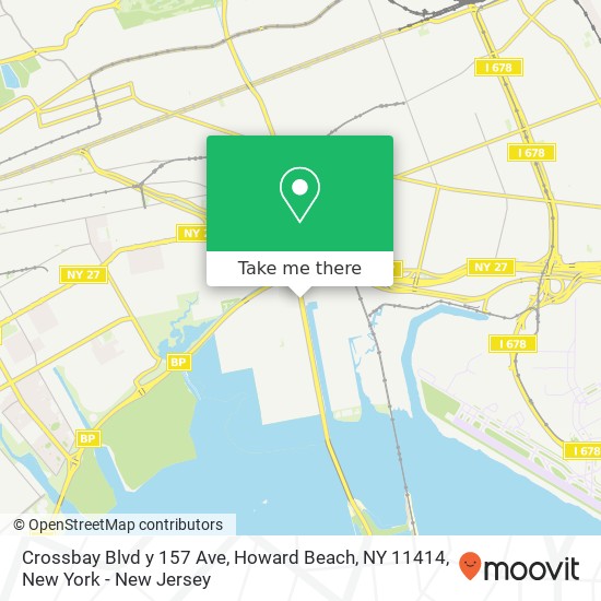 Mapa de Crossbay Blvd y 157 Ave, Howard Beach, NY 11414