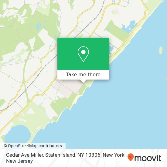 Mapa de Cedar Ave Miller, Staten Island, NY 10306