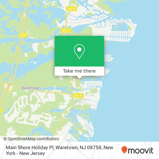 Main Shore Holiday Pl, Waretown, NJ 08758 map