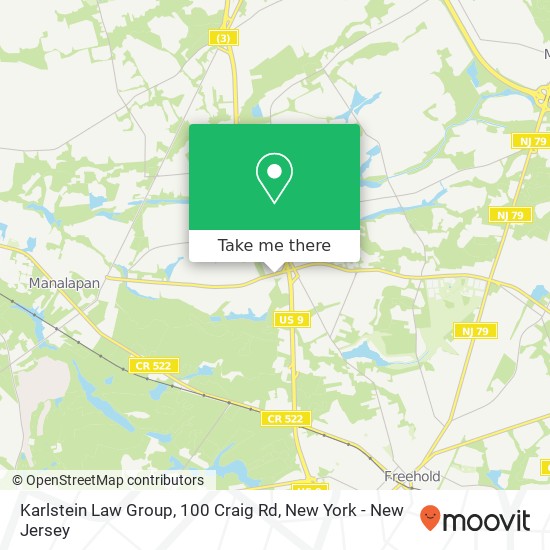 Karlstein Law Group, 100 Craig Rd map