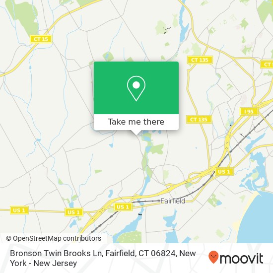 Mapa de Bronson Twin Brooks Ln, Fairfield, CT 06824