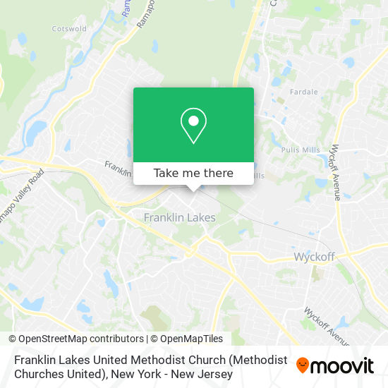 Franklin Lakes United Methodist Church (Methodist Churches United) map