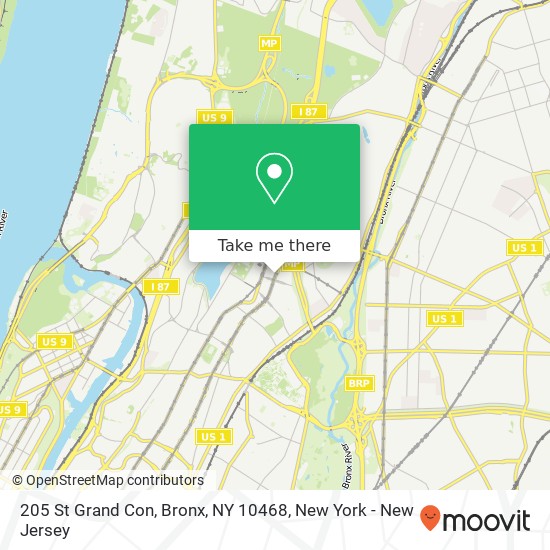 205 St Grand Con, Bronx, NY 10468 map