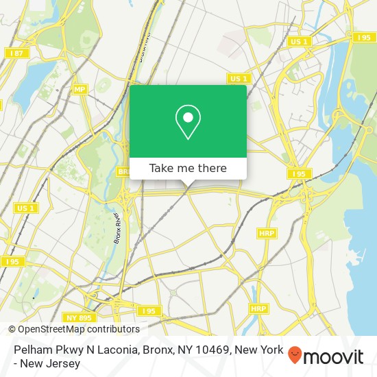 Mapa de Pelham Pkwy N Laconia, Bronx, NY 10469