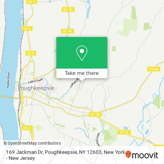 Mapa de 169 Jackman Dr, Poughkeepsie, NY 12603