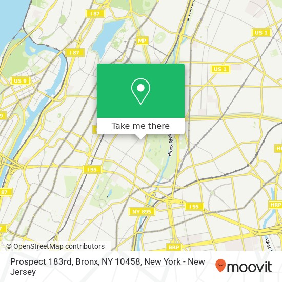 Mapa de Prospect 183rd, Bronx, NY 10458