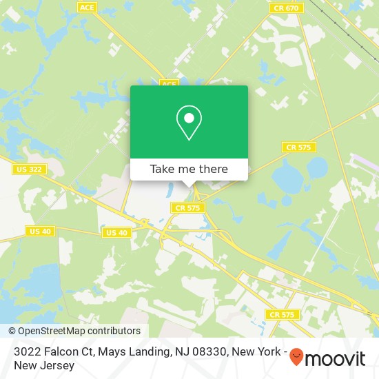 3022 Falcon Ct, Mays Landing, NJ 08330 map