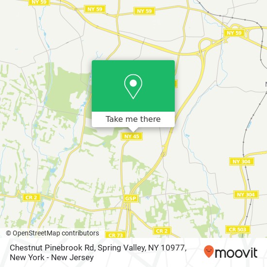 Chestnut Pinebrook Rd, Spring Valley, NY 10977 map