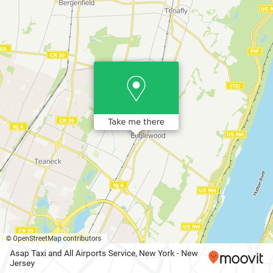 Asap Taxi and All Airports Service map