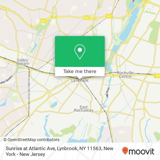 Mapa de Sunrise at Atlantic Ave, Lynbrook, NY 11563