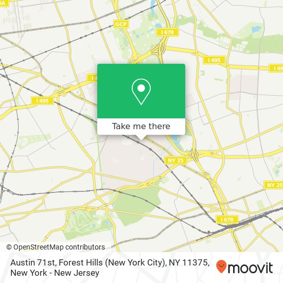 Austin 71st, Forest Hills (New York City), NY 11375 map