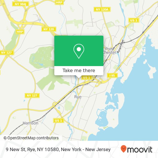 Mapa de 9 New St, Rye, NY 10580