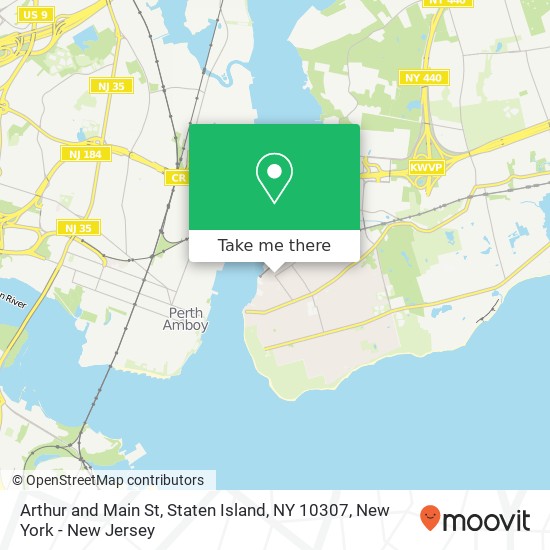 Mapa de Arthur and Main St, Staten Island, NY 10307