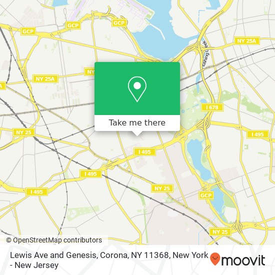Mapa de Lewis Ave and Genesis, Corona, NY 11368