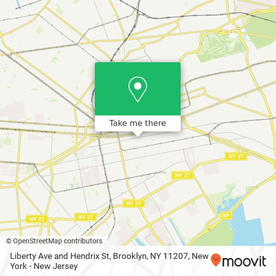 Mapa de Liberty Ave and Hendrix St, Brooklyn, NY 11207