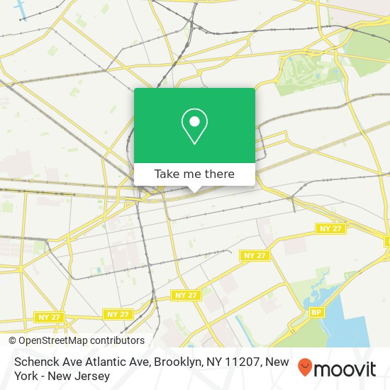 Mapa de Schenck Ave Atlantic Ave, Brooklyn, NY 11207