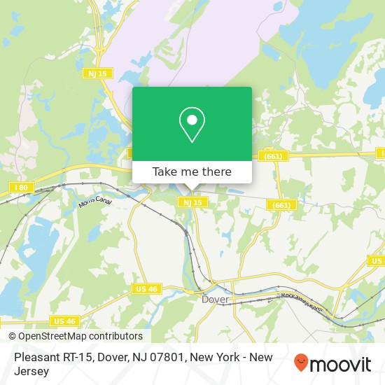 Mapa de Pleasant RT-15, Dover, NJ 07801