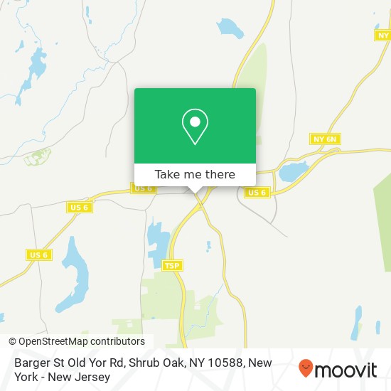 Mapa de Barger St Old Yor Rd, Shrub Oak, NY 10588