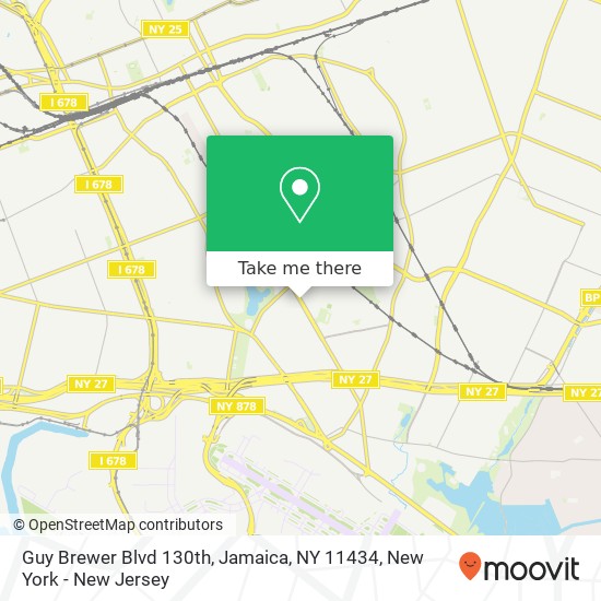 Mapa de Guy Brewer Blvd 130th, Jamaica, NY 11434