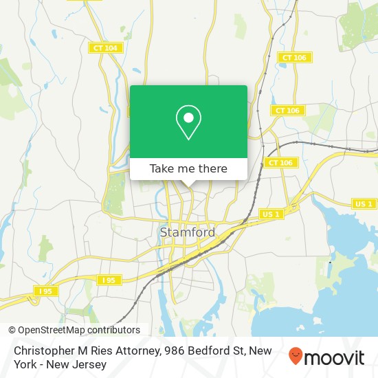 Christopher M Ries Attorney, 986 Bedford St map