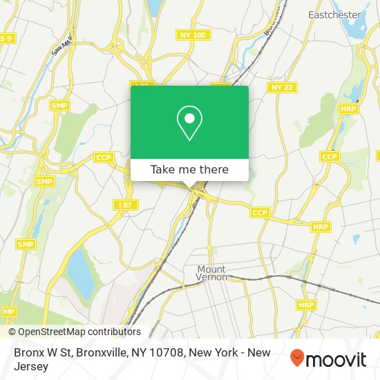 Mapa de Bronx W St, Bronxville, NY 10708