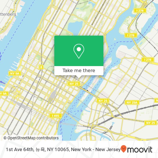 1st Ave 64th, 뉴욕, NY 10065 map