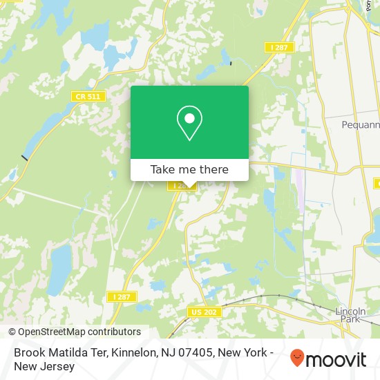 Mapa de Brook Matilda Ter, Kinnelon, NJ 07405