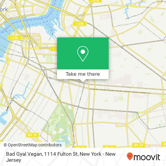 Mapa de Bad Gyal Vegan, 1114 Fulton St