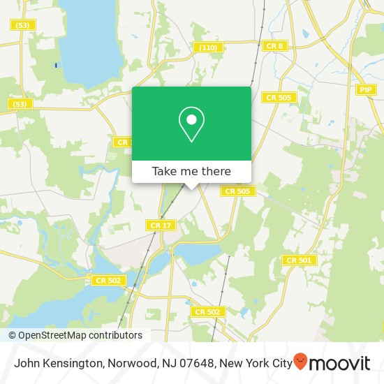 Mapa de John Kensington, Norwood, NJ 07648