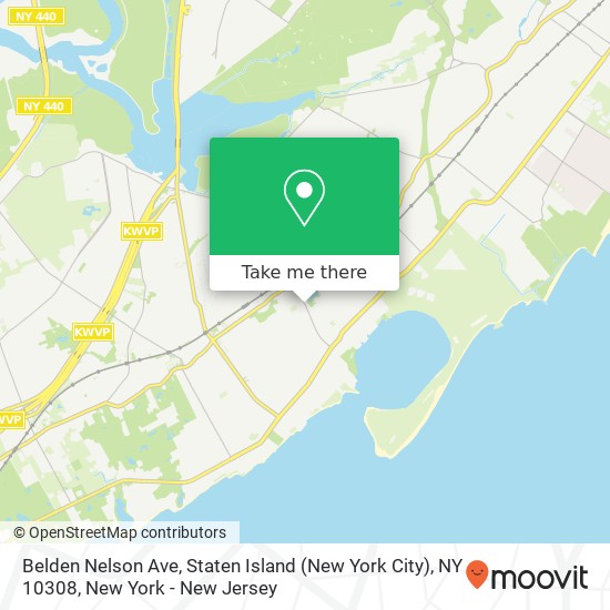 Mapa de Belden Nelson Ave, Staten Island (New York City), NY 10308