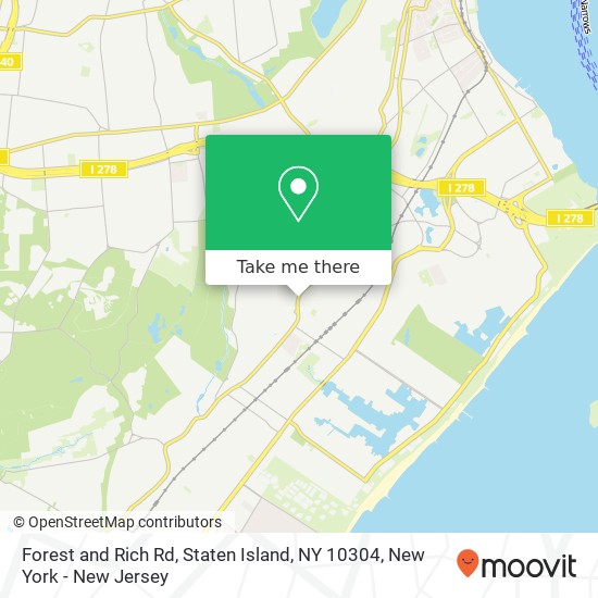 Mapa de Forest and Rich Rd, Staten Island, NY 10304
