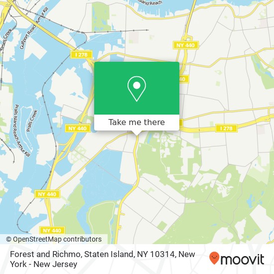 Mapa de Forest and Richmo, Staten Island, NY 10314