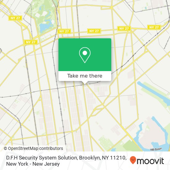 Mapa de D.F.H Security System Solution, Brooklyn, NY 11210