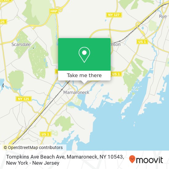 Tompkins Ave Beach Ave, Mamaroneck, NY 10543 map