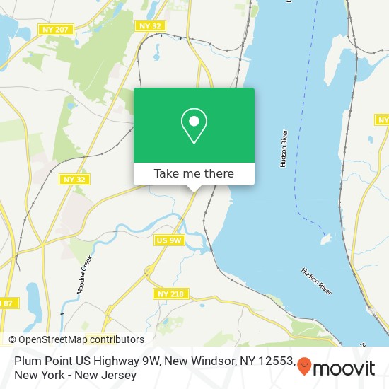 Mapa de Plum Point US Highway 9W, New Windsor, NY 12553