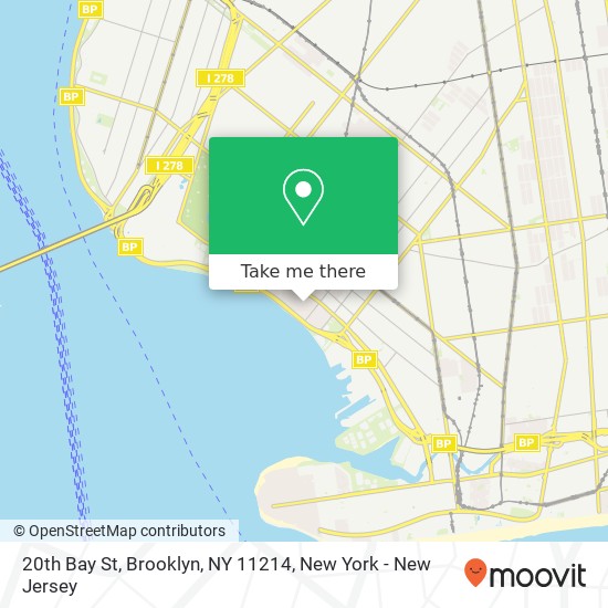 20th Bay St, Brooklyn, NY 11214 map