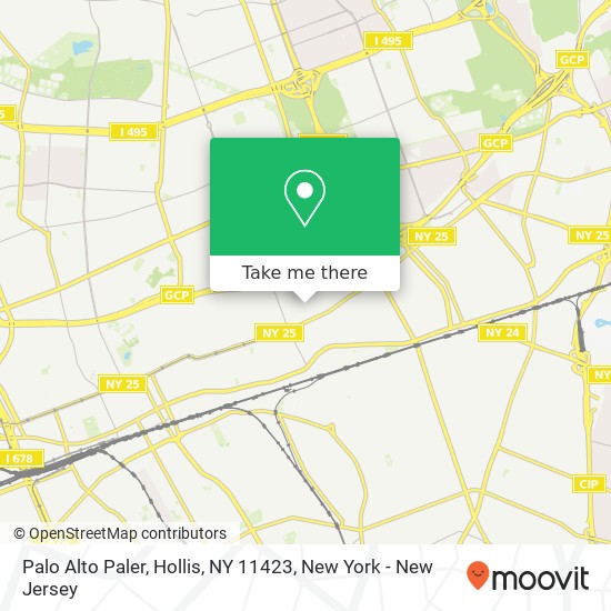 Mapa de Palo Alto Paler, Hollis, NY 11423