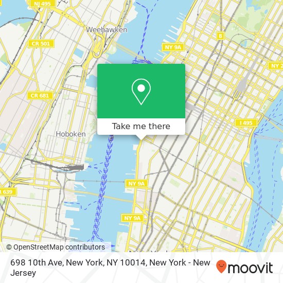 Mapa de 698 10th Ave, New York, NY 10014