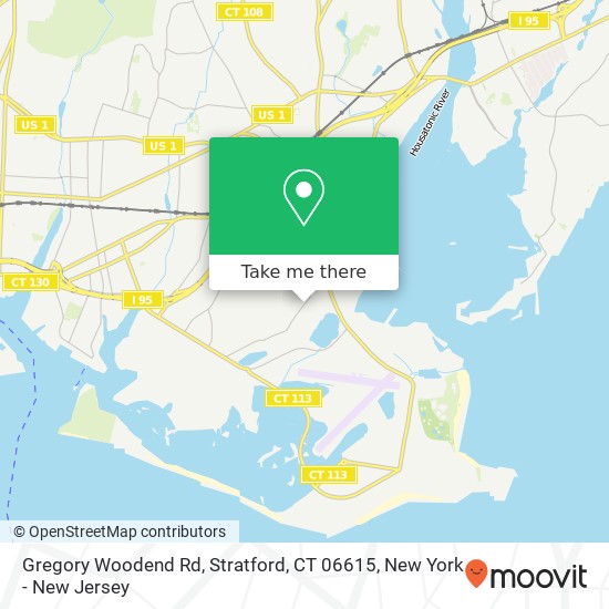 Mapa de Gregory Woodend Rd, Stratford, CT 06615